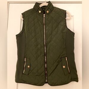 Cavalini Outwear olive and gold vest size large